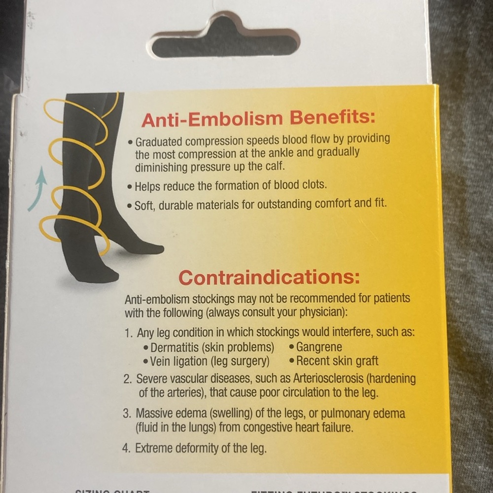 Futuro anti embolism knee length stockings white unisex L - Picture 8 of 12
